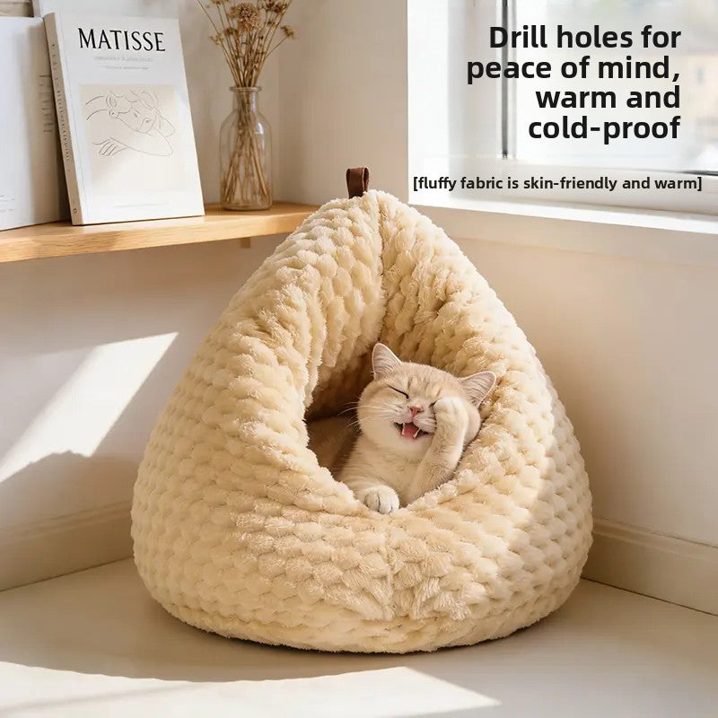 Enclosed Warm Cat Sleeping Bed