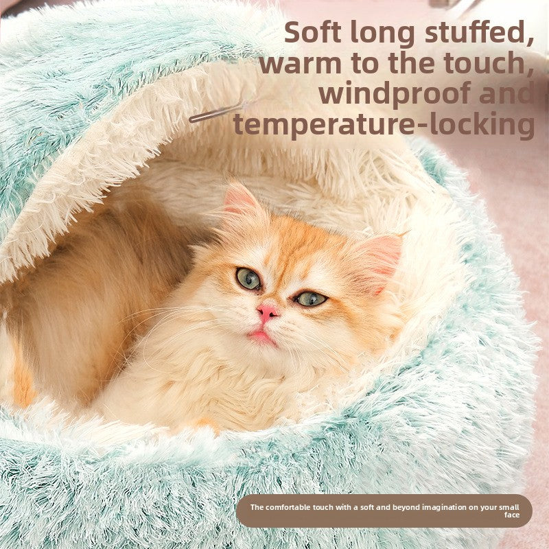 Semi-Closed Plush Cat Nest